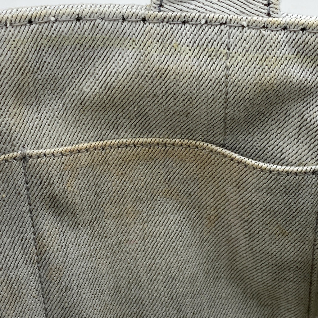 プラダ カナパ トート 2WAY ショルダーバッグ トートバッグ デニム ホワイト レディース 【中古】brbag