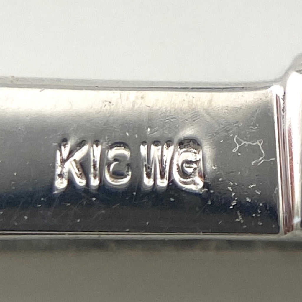 メレダイヤ デザインネックレス WG ホワイトゴールド ペンダント ネックレス K18 WG ダイヤモンド レディース 【中古】nbjwl