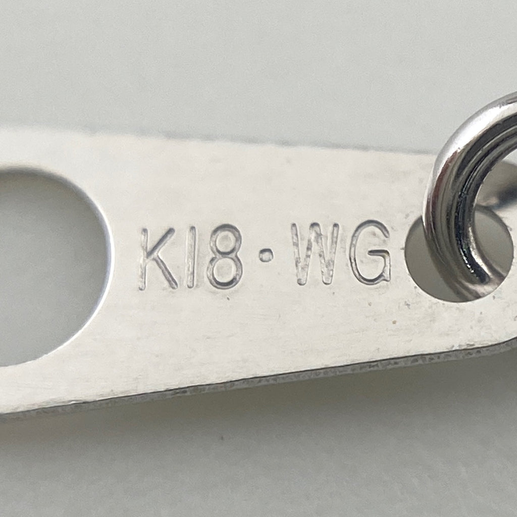 メレダイヤ デザインネックレス WG ホワイトゴールド ペンダント ネックレス K18 WG ダイヤモンド レディース 【中古】nbjwl