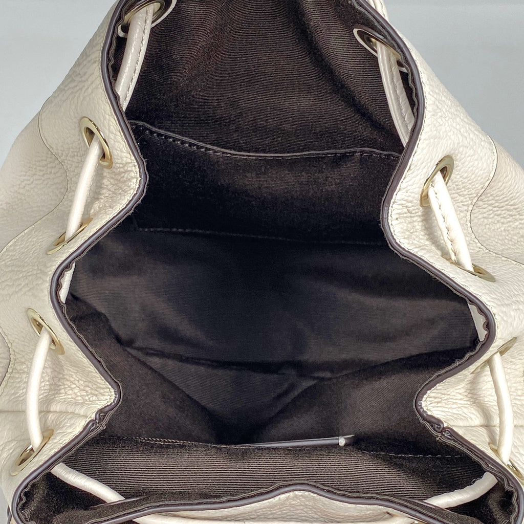 コーチ ロゴ リュックサック バッグパック デイパック リュック レザー ホワイト F37621 レディース 【中古】brbag