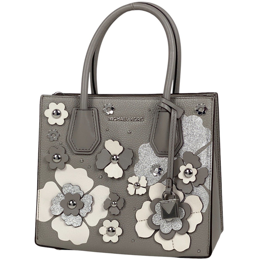マイケルコース ロゴ ハンドバッグ 2WAY ショルダーバッグ 花柄 ハンドバッグ レザー グレー レディース 【中古】brbag