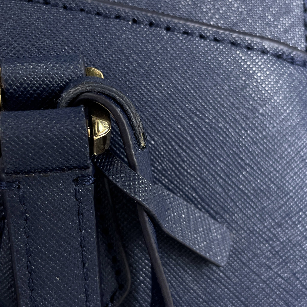 トリーバーチ ロゴ トートバッグ ショルダーバッグ トートバッグ コーティングキャンバス ネイビー レディース 【中古】brbag