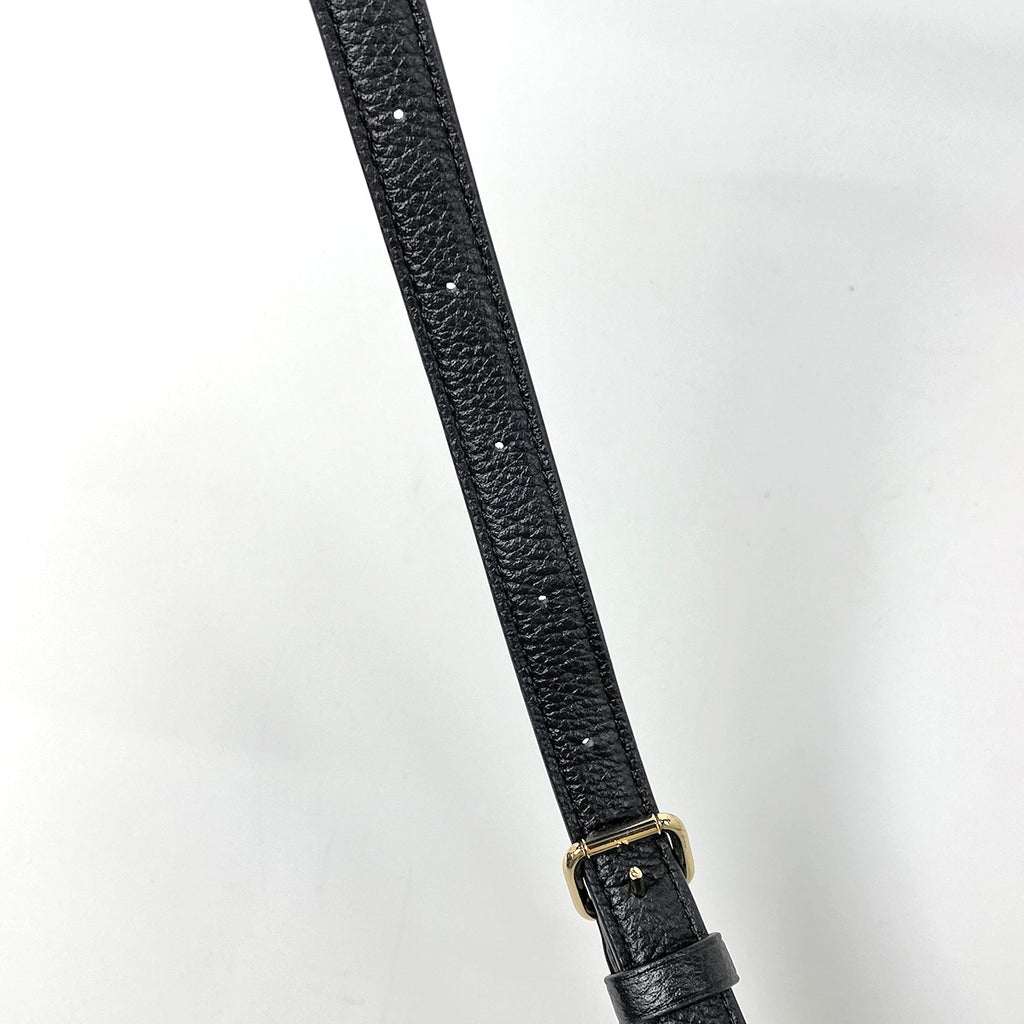 コーチ ロゴ ショルダーバッグ 2WAY ワンショルダー 斜め掛け ショルダーバッグ レザー ブラック 58036 レディース 【中古】brbag