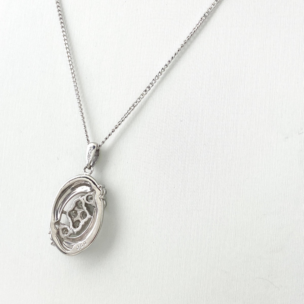 メレダイヤ デザインネックレス プラチナ ペンダント ネックレス Pt900 Pt850 ダイヤモンド レディース 【中古】nbjwl