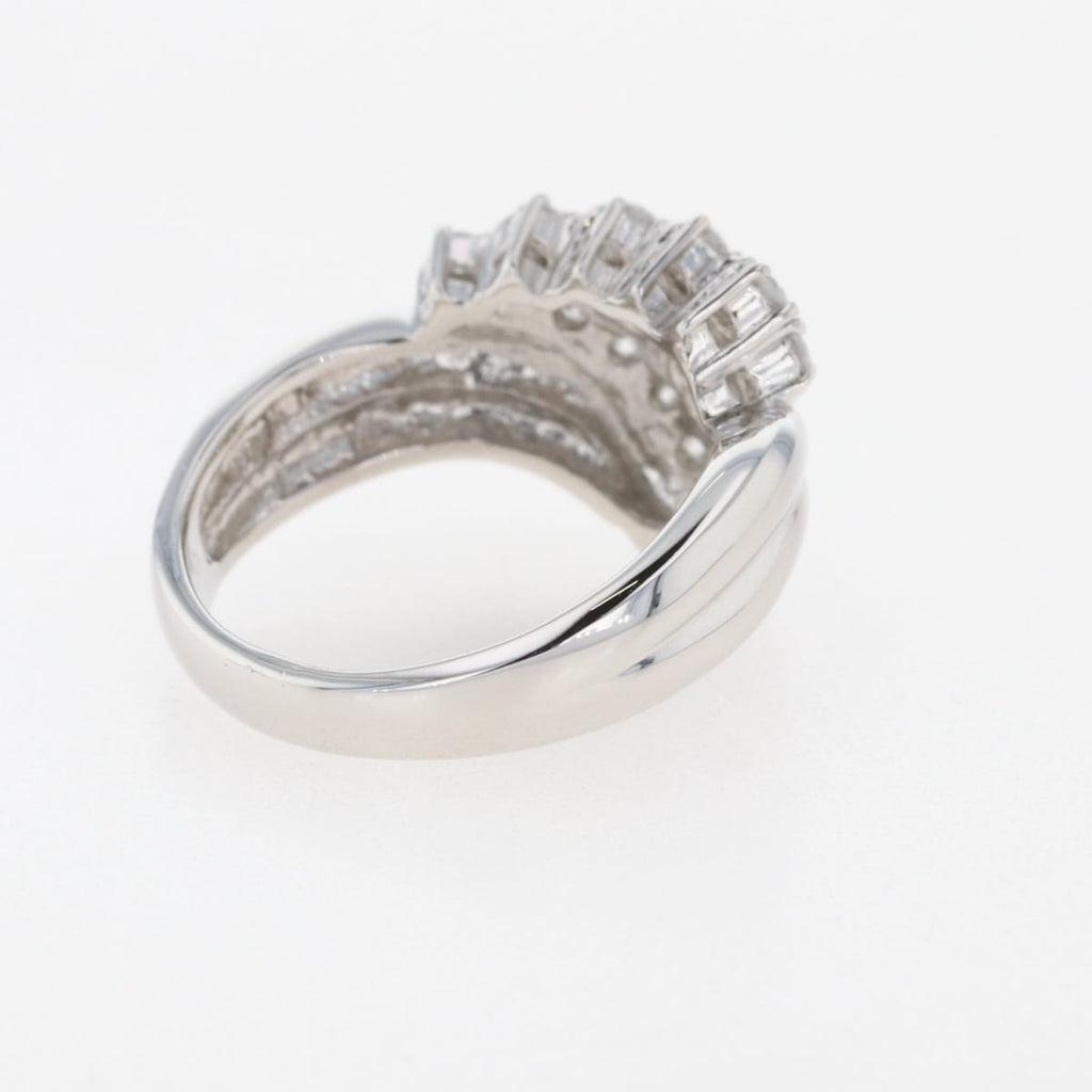 メレダイヤ デザインリング プラチナ 指輪 リング 10.5号 Pt850 ダイヤモンド レディース 【中古】nbjwl