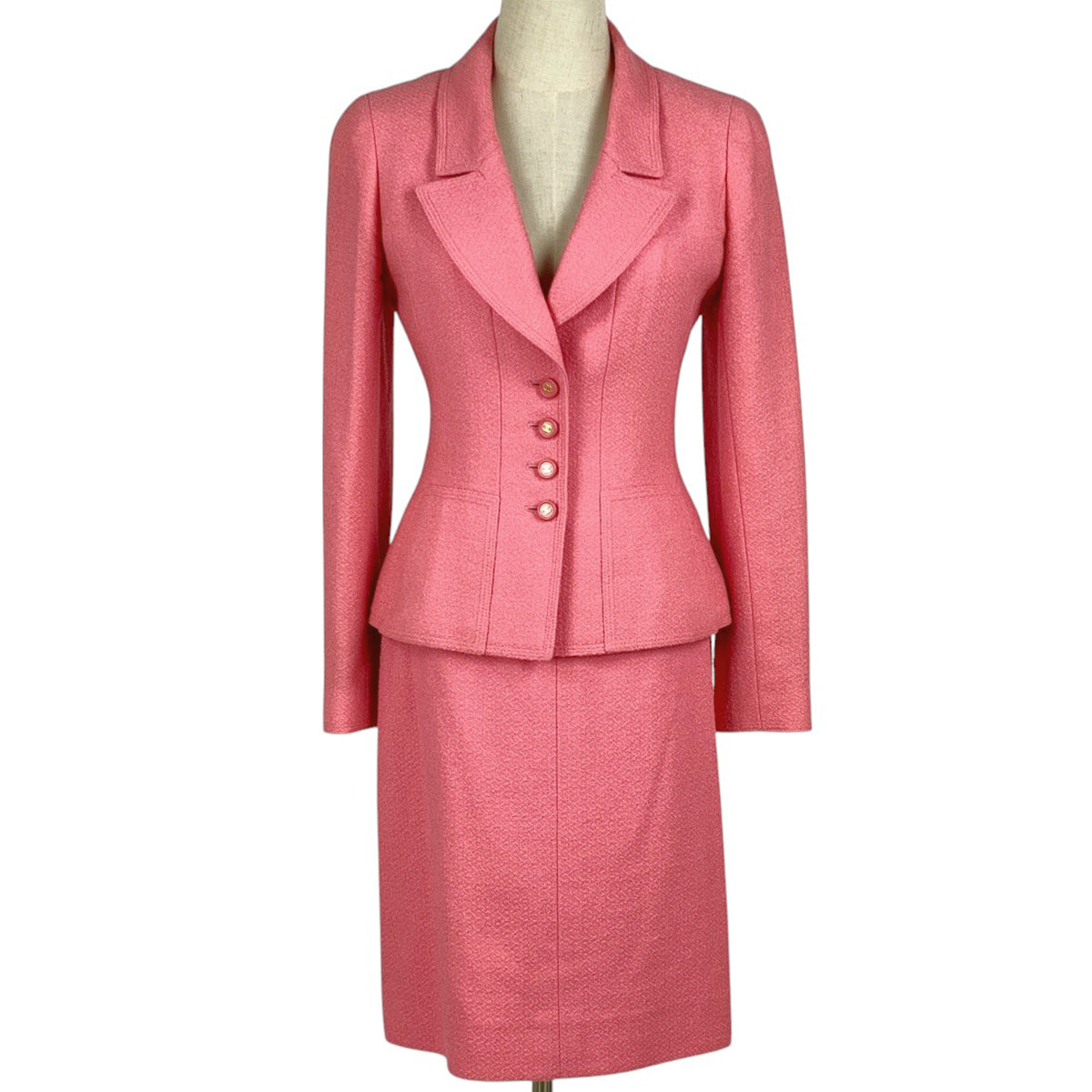 バイセル公式】シャネル ココボタン セットアップスーツ 97P 台形 ミニ