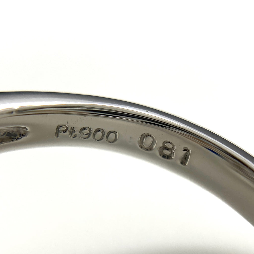 オパール デザインリング プラチナ 指輪 メレダイヤ リング 12号 Pt900 オパール ダイヤモンド レディース 【中古】nbjwl