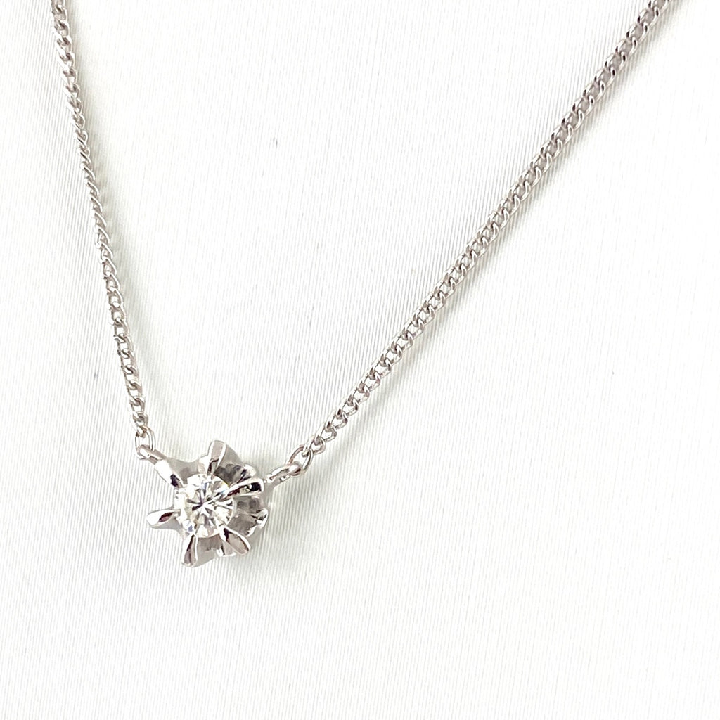 メレダイヤ デザインネックレス プラチナ ペンダント ネックレス Pt900 Pt850 ダイヤモンド レディース 【中古】nbjwl