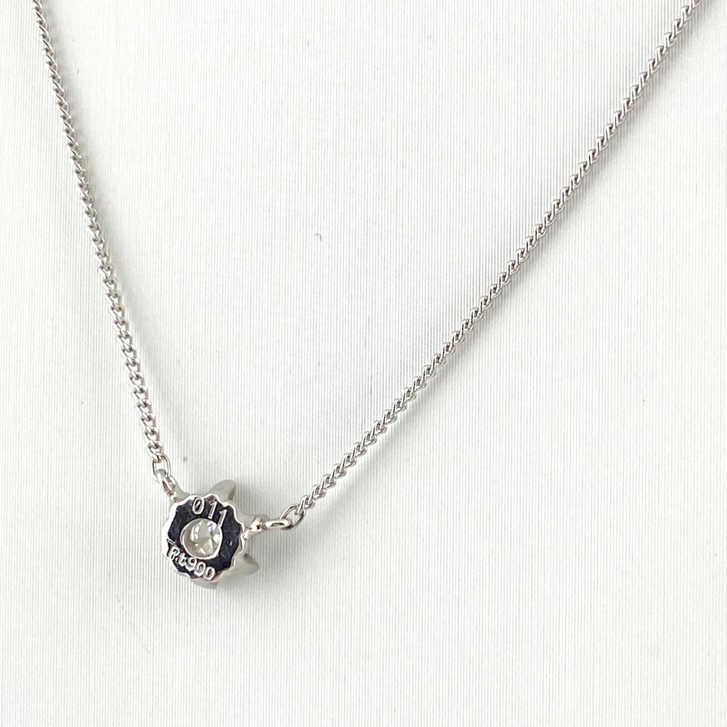 メレダイヤ デザインネックレス プラチナ ペンダント ネックレス Pt900 Pt850 ダイヤモンド レディース 【中古】nbjwl