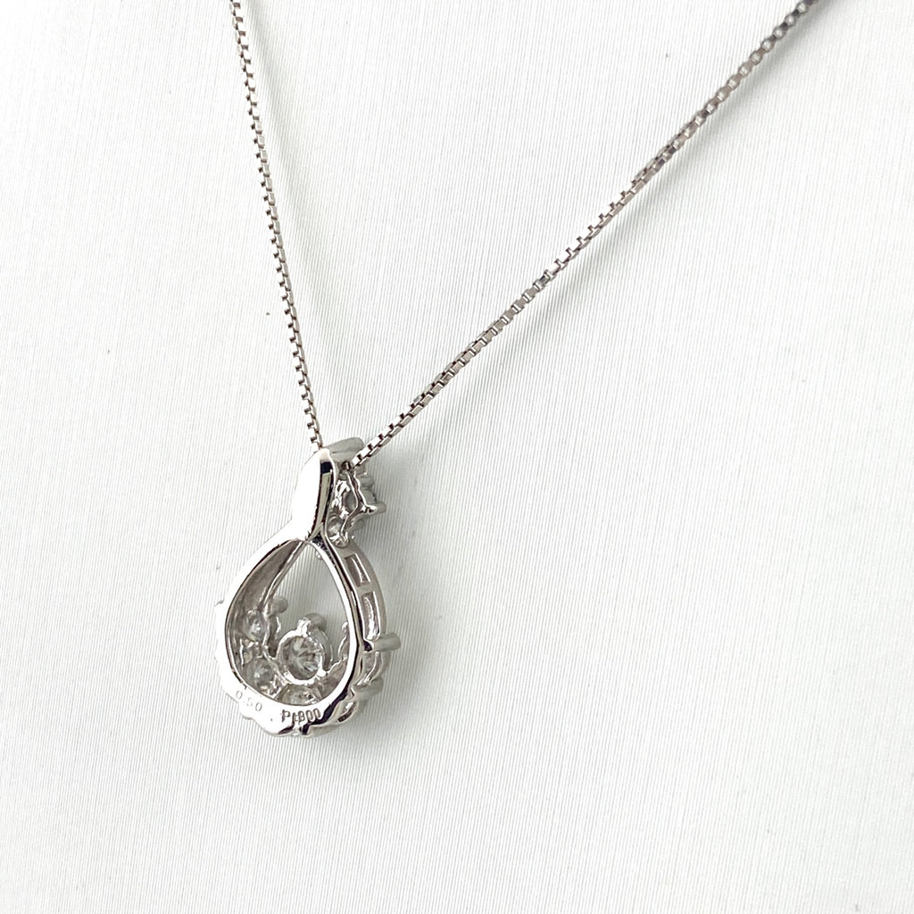 メレダイヤ デザインネックレス プラチナ ペンダント ネックレス Pt900 Pt850 ダイヤモンド レディース 【中古】nbjwl