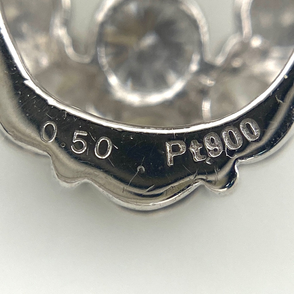 メレダイヤ デザインネックレス プラチナ ペンダント ネックレス Pt900 Pt850 ダイヤモンド レディース 【中古】nbjwl
