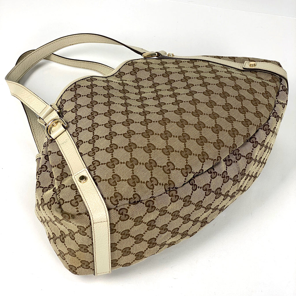 グッチ GG柄 トートバッグ ショルダーバッグ アビー トートバッグ GGキャンバス ベージュ 130736 レディース 【中古】brbag