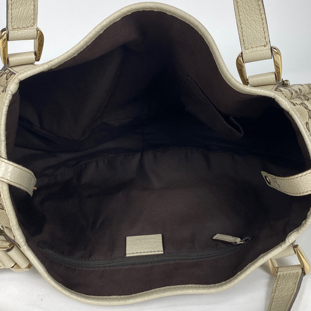 グッチ GG柄 トートバッグ ショルダーバッグ アビー トートバッグ GGキャンバス ベージュ 130736 レディース 【中古】brbag