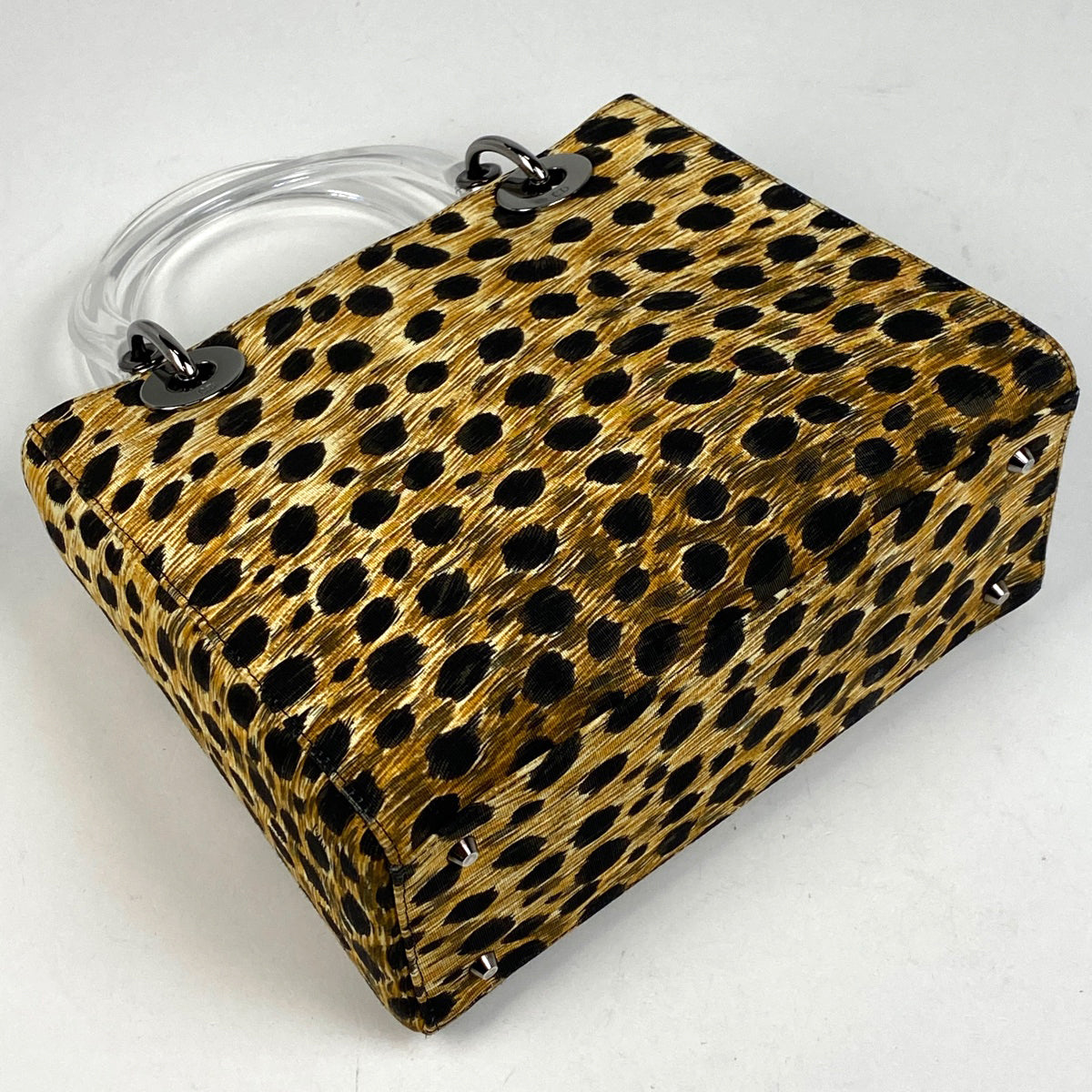 【美品】クリスチャンディオール ショルダーバッグ レオパード カナージュ 肩掛け 美品】クリスチャンディオール ショルダーバッグ レオパード