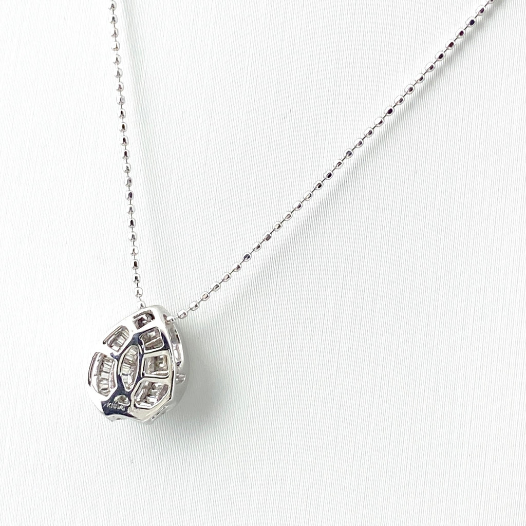 K18 WG ダイヤモンド ネックレス 0.22CT レディース 中古 nbjwl