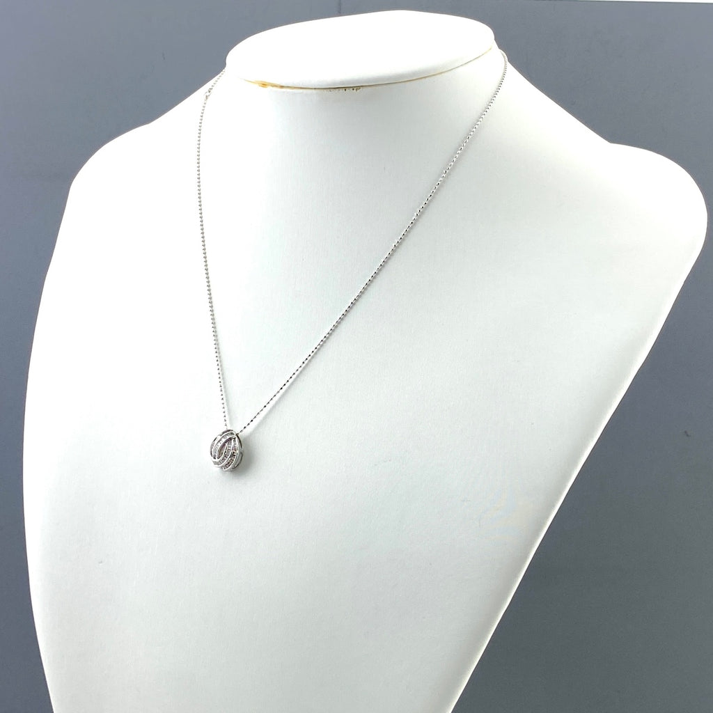 K18 WG ダイヤモンド ネックレス 0.22CT レディース 中古 nbjwl