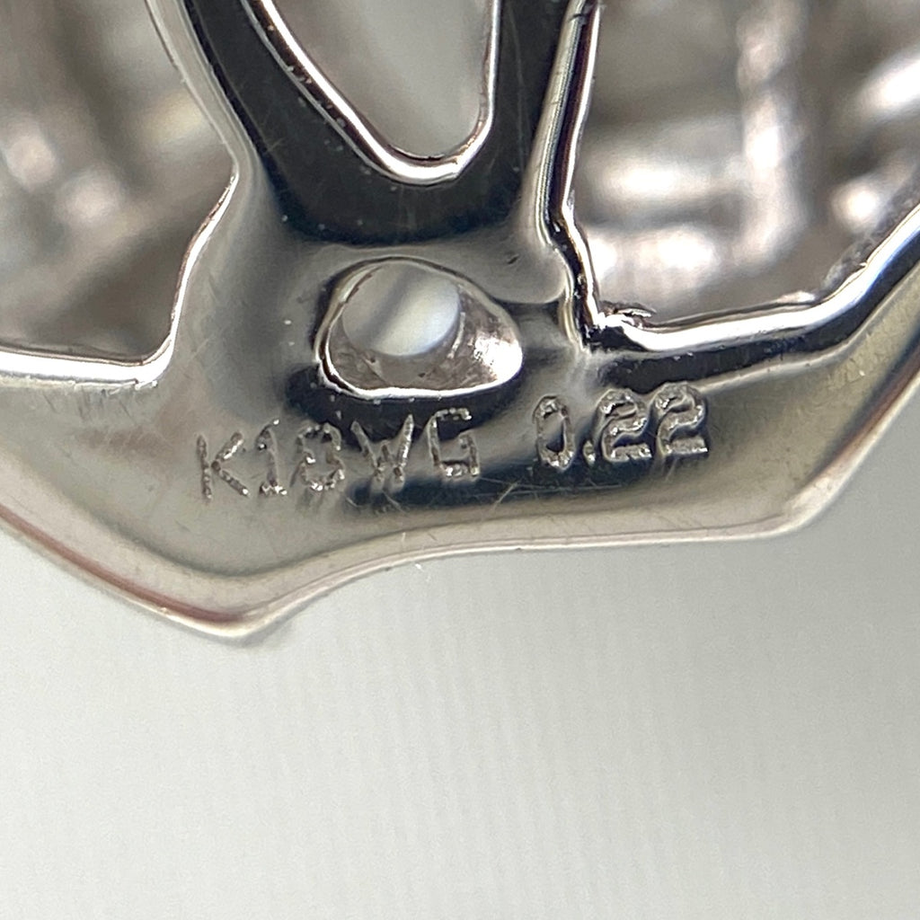 K18 WG ダイヤモンド ネックレス 0.22CT レディース 中古 nbjwl