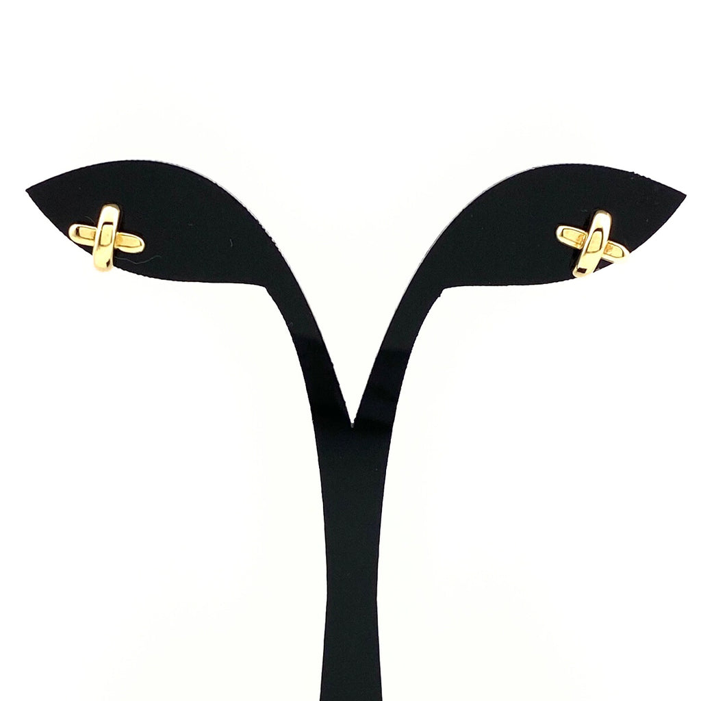 ティファニー クロスステッチ ピアス YG イエローゴールド ピアス 750 レディース 【中古】brjwl