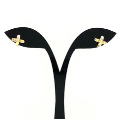 ティファニー クロスステッチ ピアス YG イエローゴールド ピアス 750 レディース 【中古】brjwl