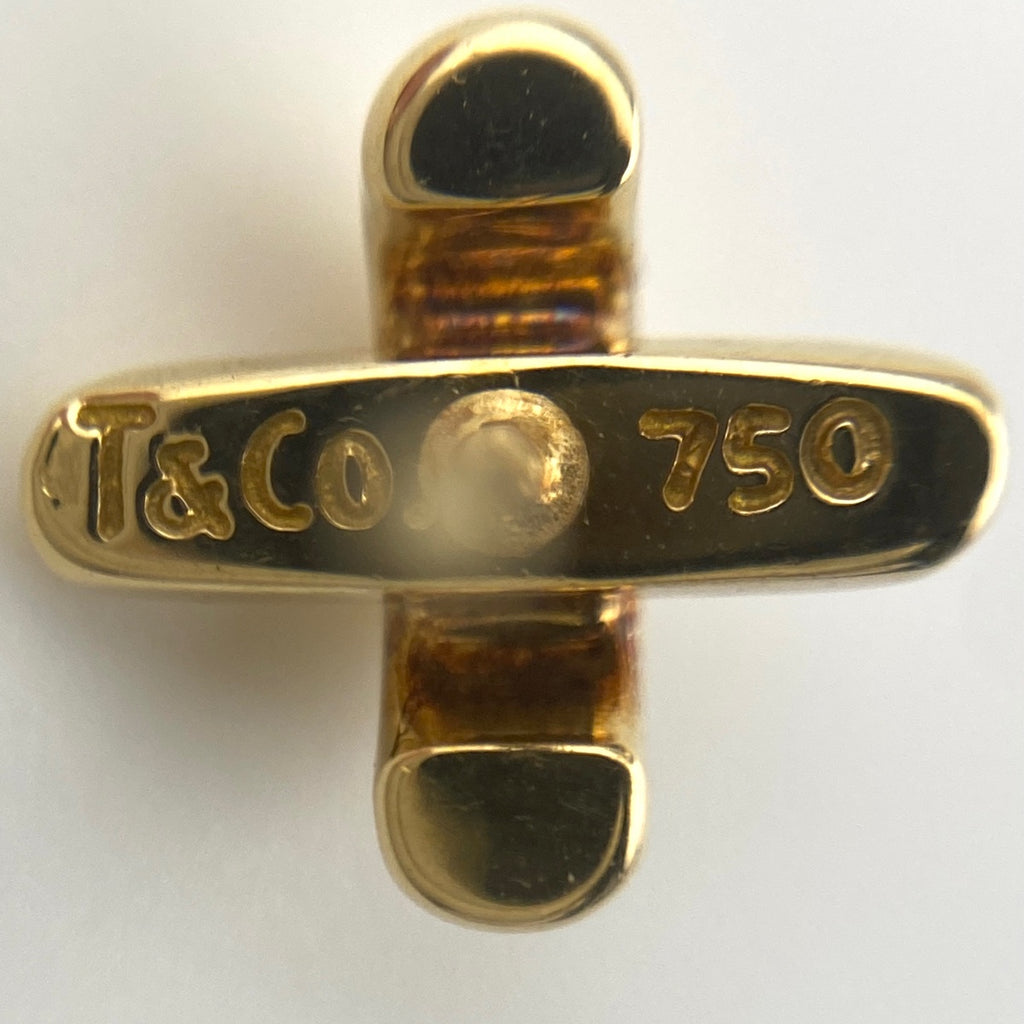 ティファニー クロスステッチ ピアス YG イエローゴールド ピアス 750 レディース 【中古】brjwl