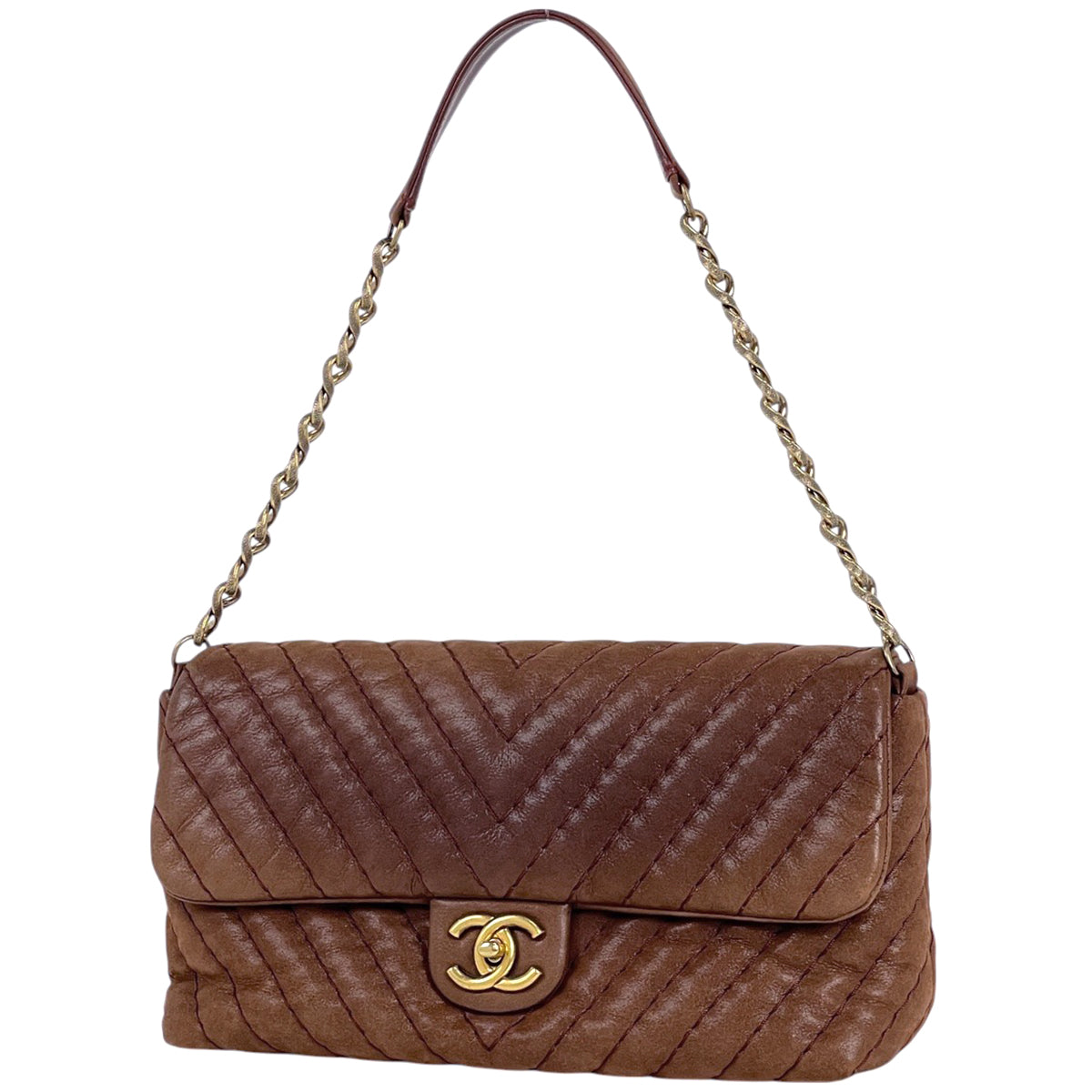 シャネル ヌメ革ショルダーバッグ シリアルシール有り