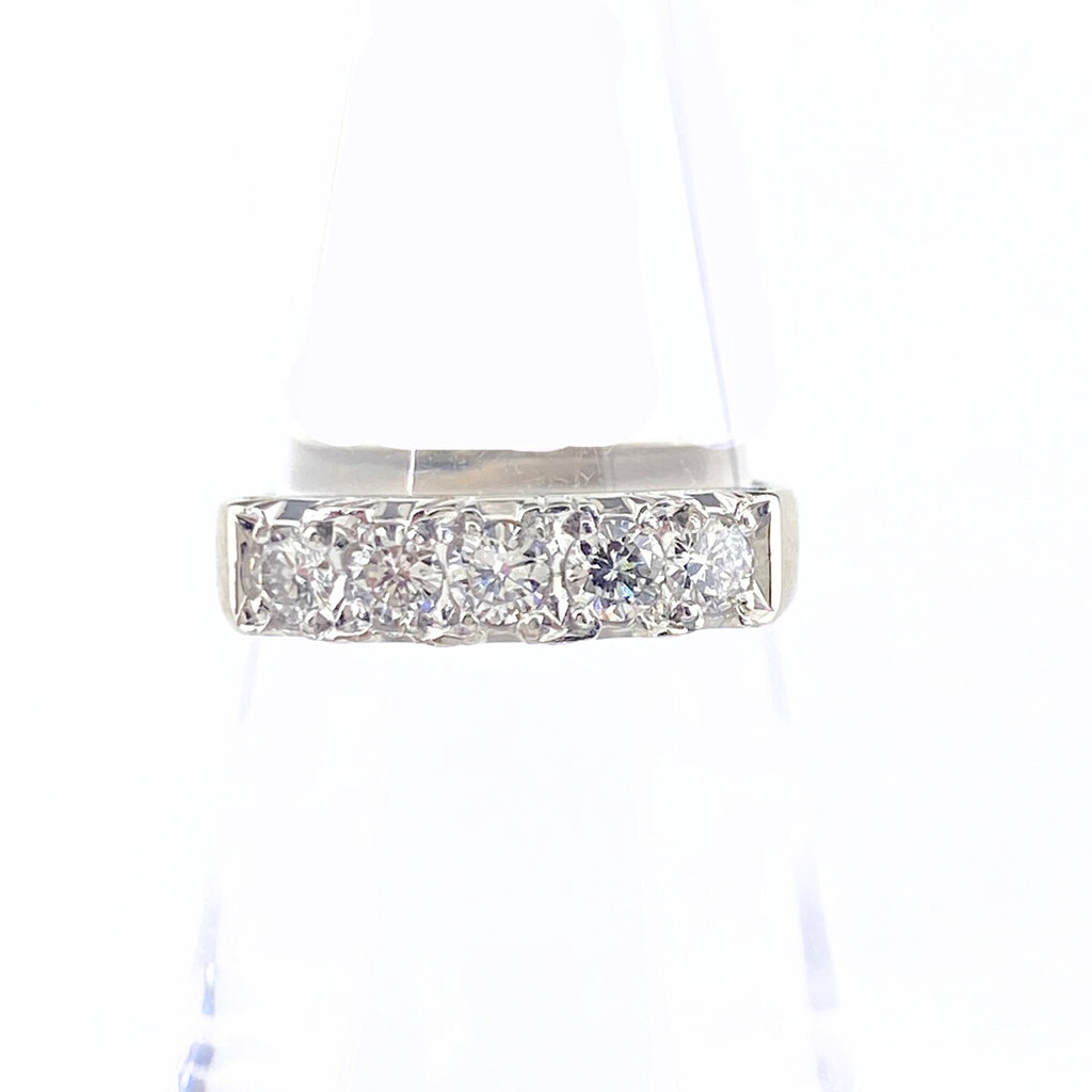 メレダイヤ デザインリング プラチナ 指輪 リング 12号 Pt850 ダイヤモンド レディース 【中古】nbjwl