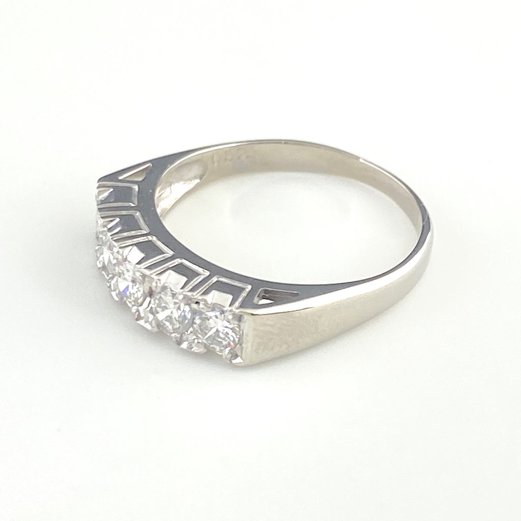 メレダイヤ デザインリング プラチナ 指輪 リング 12号 Pt850 ダイヤモンド レディース 【中古】nbjwl