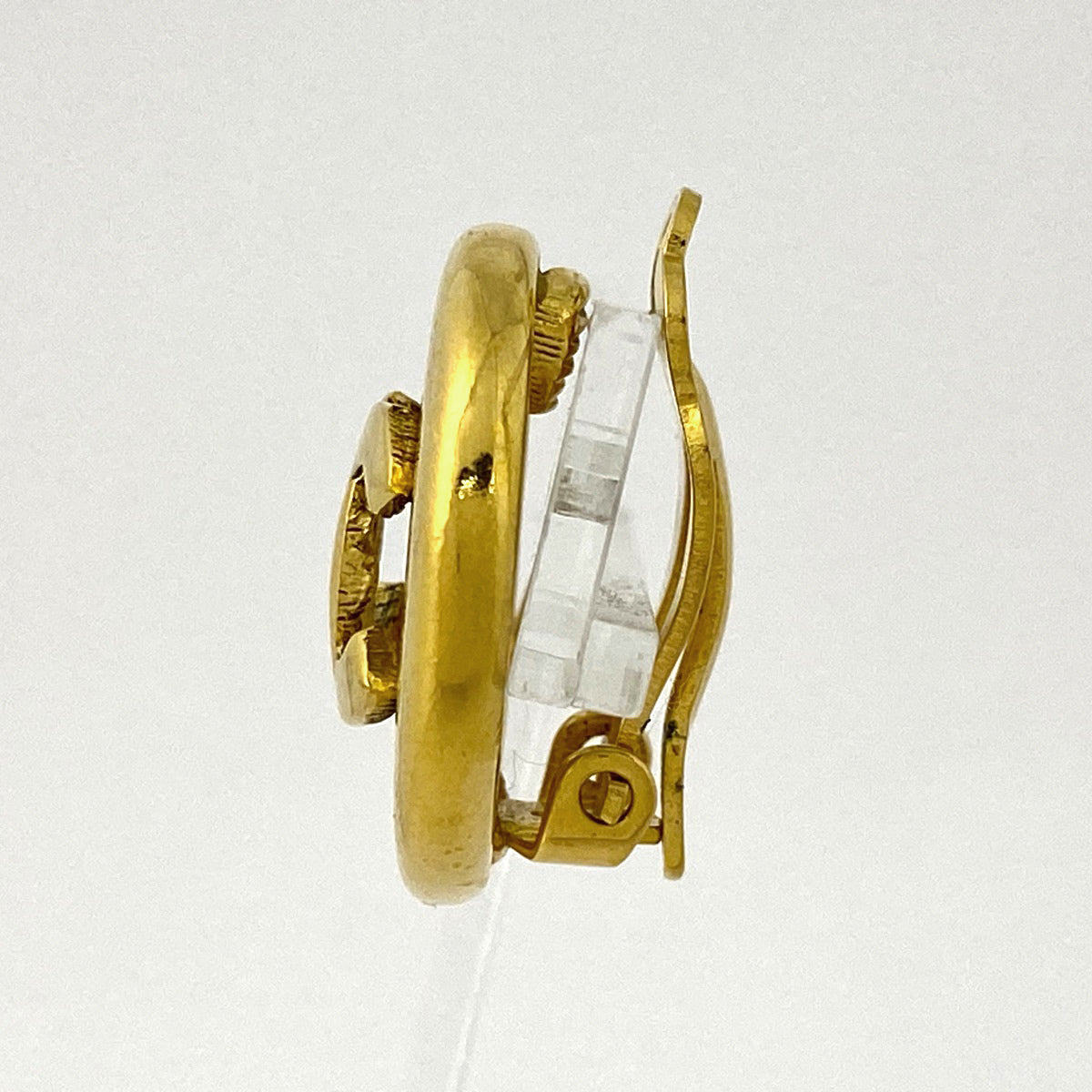 【VINTAGE】シャネル ココマーク ラウンドイヤリング CHANEL - シャネル ココマーク ラウンド イヤリング GP 【中古