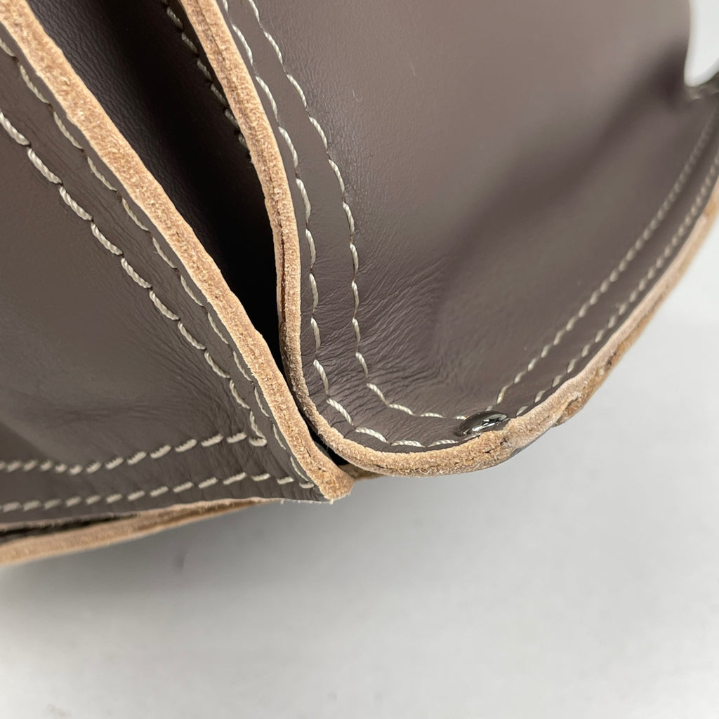 ロエベ アナグラム トートバッグ パンチング ショルダーバッグ トートバッグ レザー ブラウン レディース 【中古】brbag