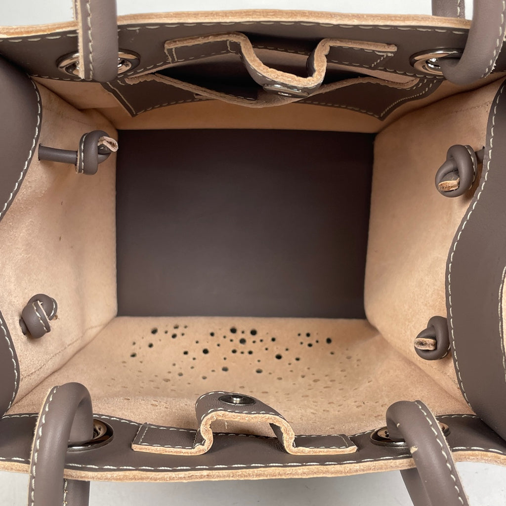 ロエベ アナグラム トートバッグ パンチング ショルダーバッグ トートバッグ レザー ブラウン レディース 【中古】brbag