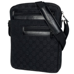 グッチ GG柄 ショルダーバッグ 斜め掛け ショルダーバッグ GGキャンバス ブラック 92551 レディース 【中古】brbag