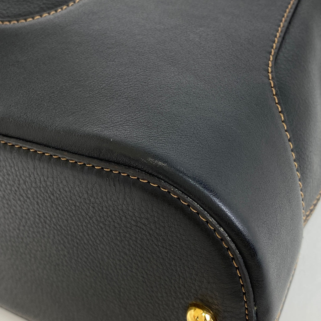 ロエベ アナグラム トートバッグ ショルダーバッグ トートバッグ レザー ブラック レディース 【中古】brbag