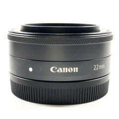 キヤノン Canon EF-M 22mm F2 STM ブラック 一眼カメラ用レンズ（オートフォーカス） 【中古】cambb