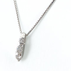 メレダイヤ デザインネックレス プラチナ ペンダント ネックレス Pt900 Pt850 ダイヤモンド レディース 【中古】nbjwl