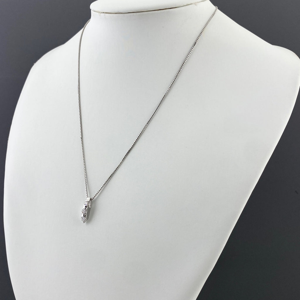 メレダイヤ デザインネックレス プラチナ ペンダント ネックレス Pt900 Pt850 ダイヤモンド レディース 【中古】nbjwl