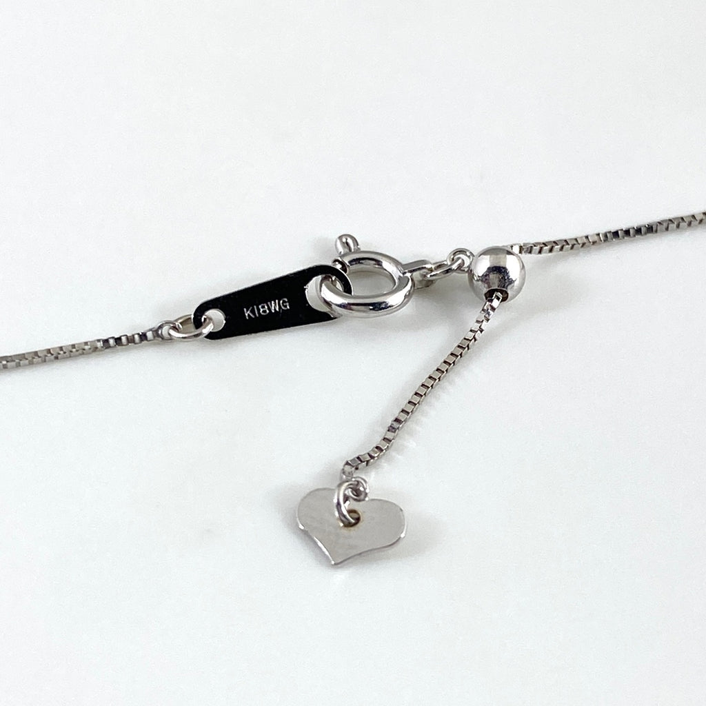 タンザナイト デザインネックレス WG ホワイトゴールド ペンダント メレダイヤ ダイヤモンド ネックレス K18 WG タンザナイト レディース 【中古】nbjwl