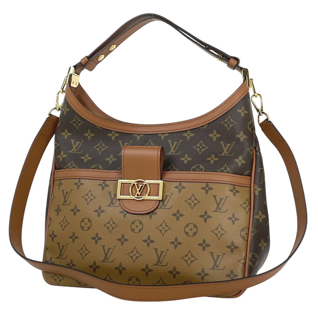 ルイ・ヴィトン ホーボー ドーフィーヌ MM 2WAY 斜め掛け モノグラム リバース ショルダーバッグ モノグラム ブラウン M45195 レディース 【中古】brbag