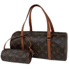 ルイ・ヴィトン パピヨン 30 バレルバッグ 筒型 旧旧型 ハンドバッグ モノグラム ブラウン M51365 レディース 【中古】brbag