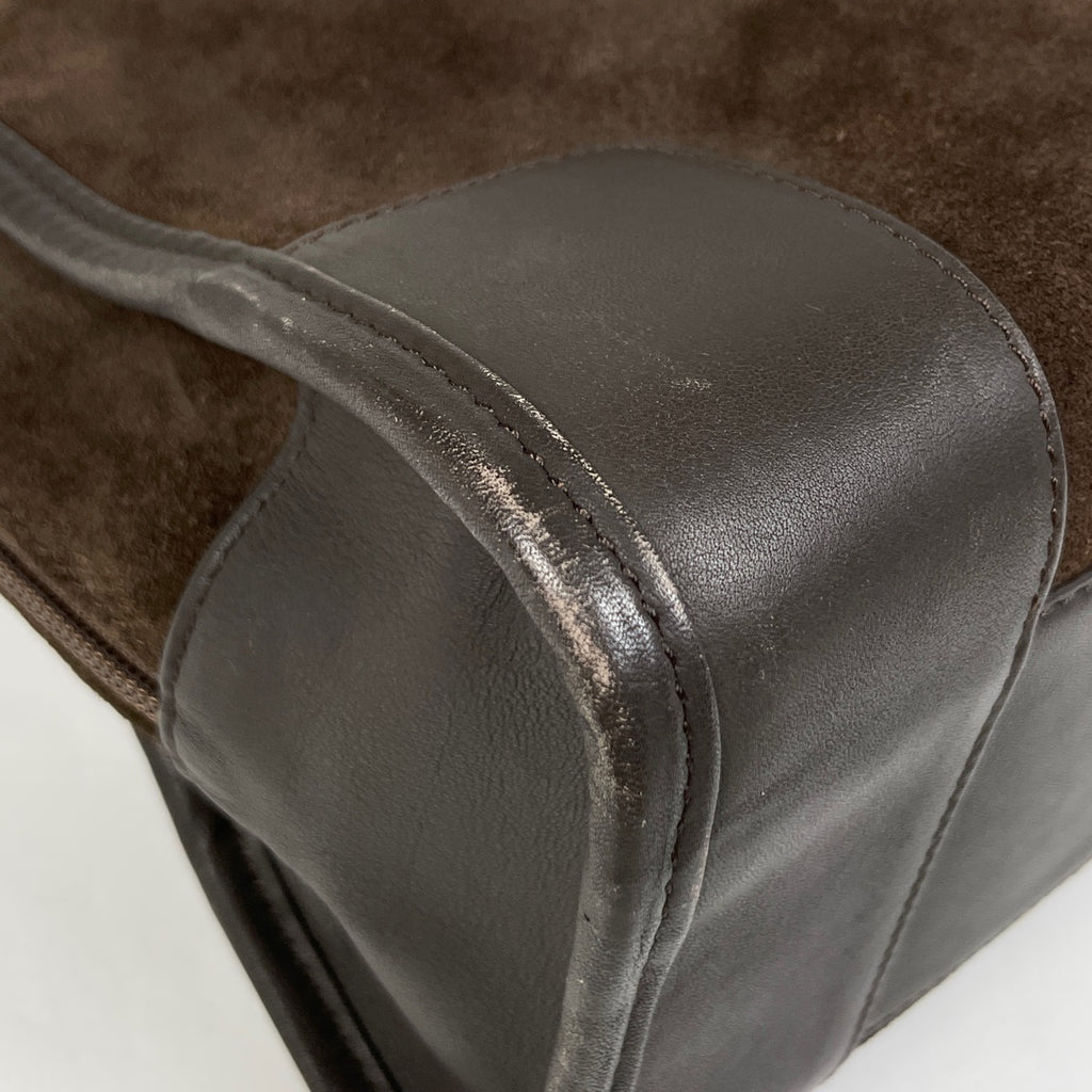 ロエベ アマソナ 26 手提げ ロゴ アナグラム ハンドバッグ スエード ブラウン レディース 【中古】brbag