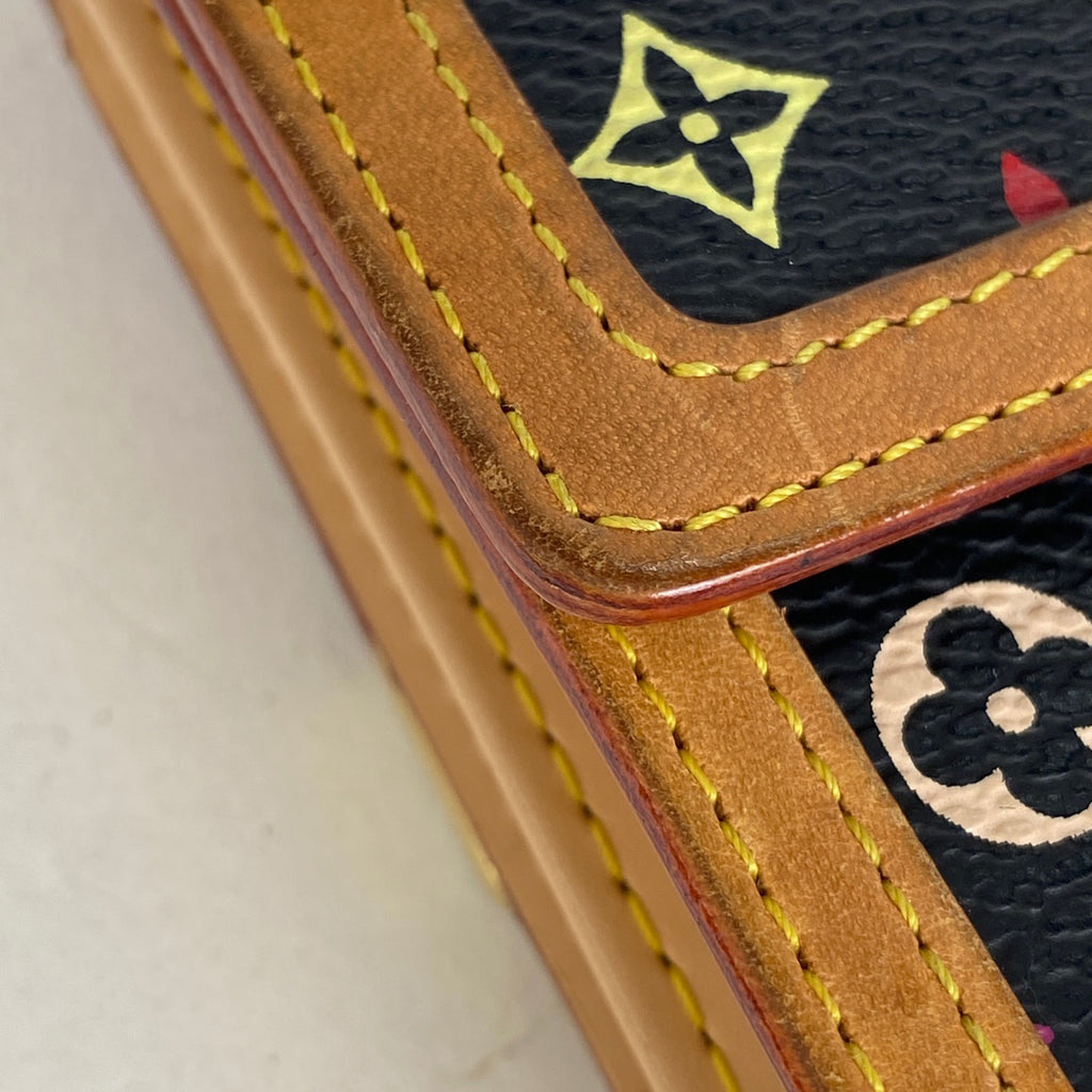 ルイ・ヴィトン ポルト モネ ビエ カルト クレディ Wホック 三つ折り財布 モノグラムマルチカラー ノワール(ブラック) M92984 レディース 【中古】brbag