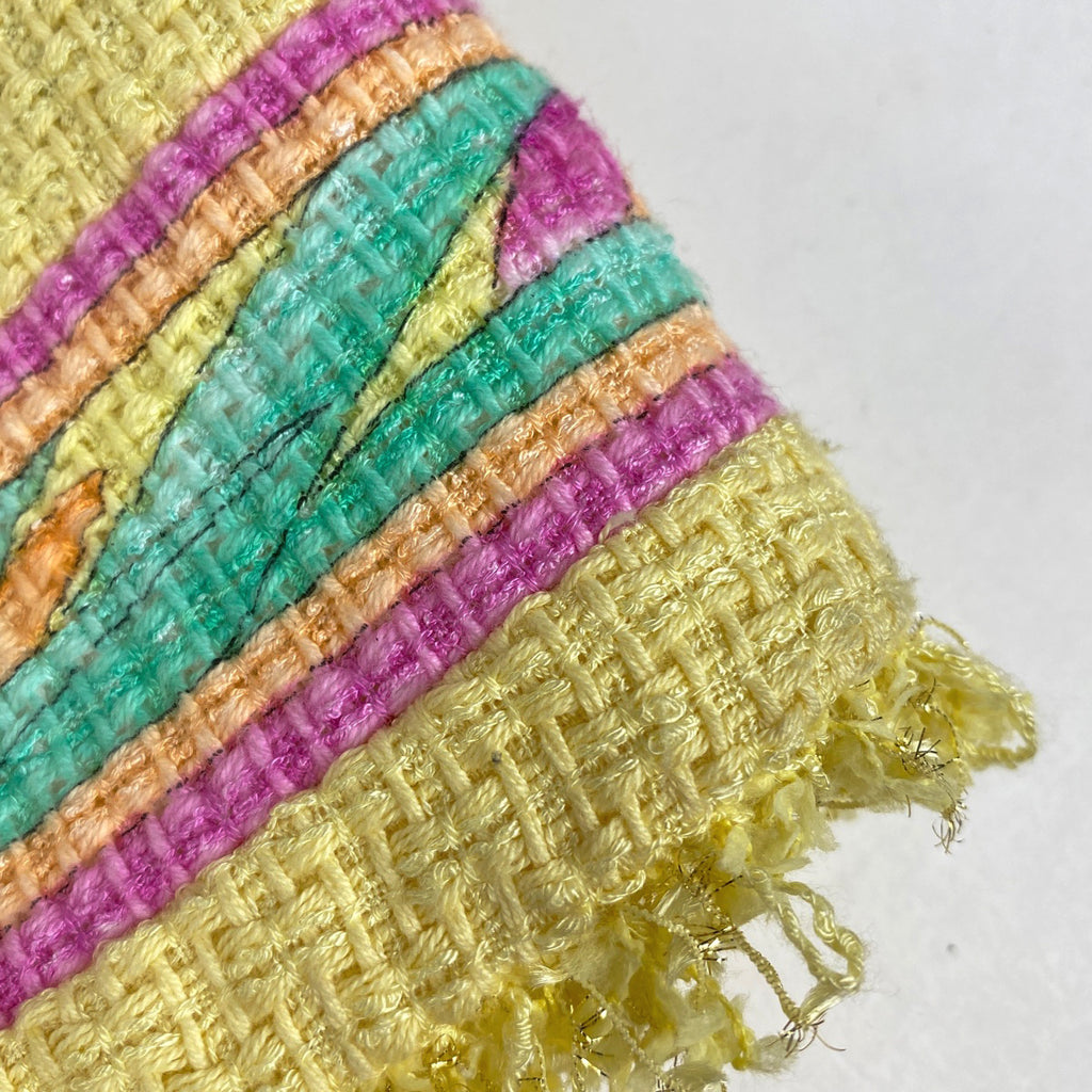 レオナール ロゴ ステンカラーコート 花柄 アウター その他コート イエロー レディース 【中古】brapp