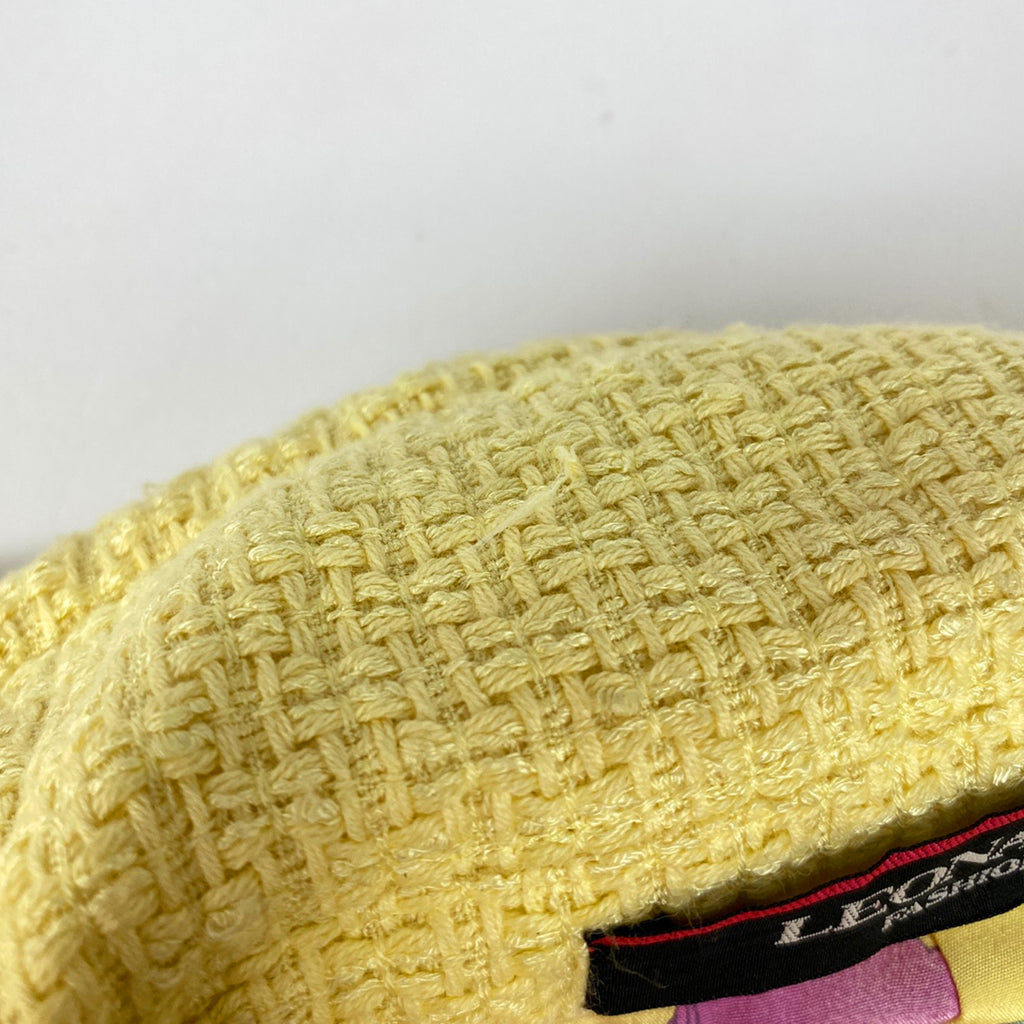 レオナール ロゴ ステンカラーコート 花柄 アウター その他コート イエロー レディース 【中古】brapp