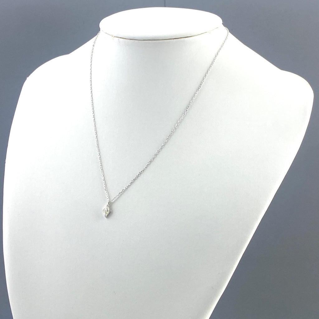 ダイヤモンド デザインネックレス WG ホワイトゴールド ペンダント ネックレス K18 WG ダイヤモンド レディース 【中古】nbjwl