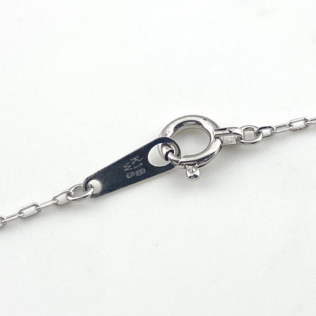 ダイヤモンド デザインネックレス WG ホワイトゴールド ペンダント ネックレス K18 WG ダイヤモンド レディース 【中古】nbjwl