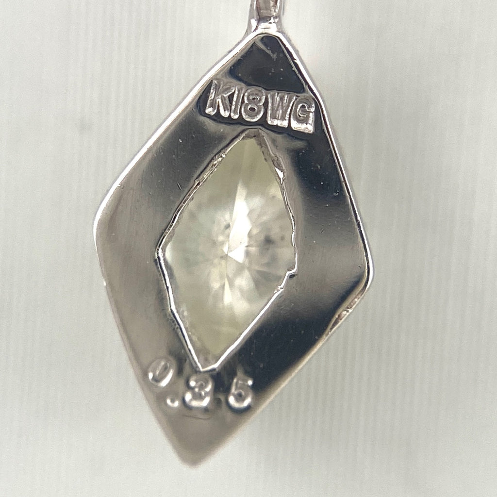 ダイヤモンド デザインネックレス WG ホワイトゴールド ペンダント ネックレス K18 WG ダイヤモンド レディース 【中古】nbjwl