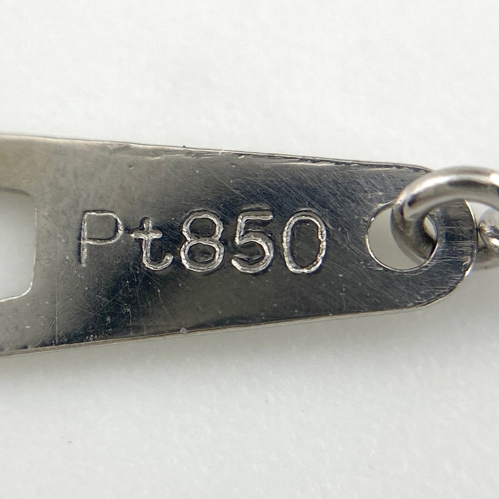 エメラルド デザインネックレス プラチナ ペンダント メレダイヤ ネックレス Pt900 Pt850 ダイヤモンド レディース 【中古】nbjwl
