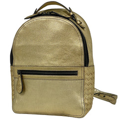 ボッテガヴェネタ イントレチャート リュックサック デイパック バックパック リュック レザー ゴールド レディース 【中古】brbag