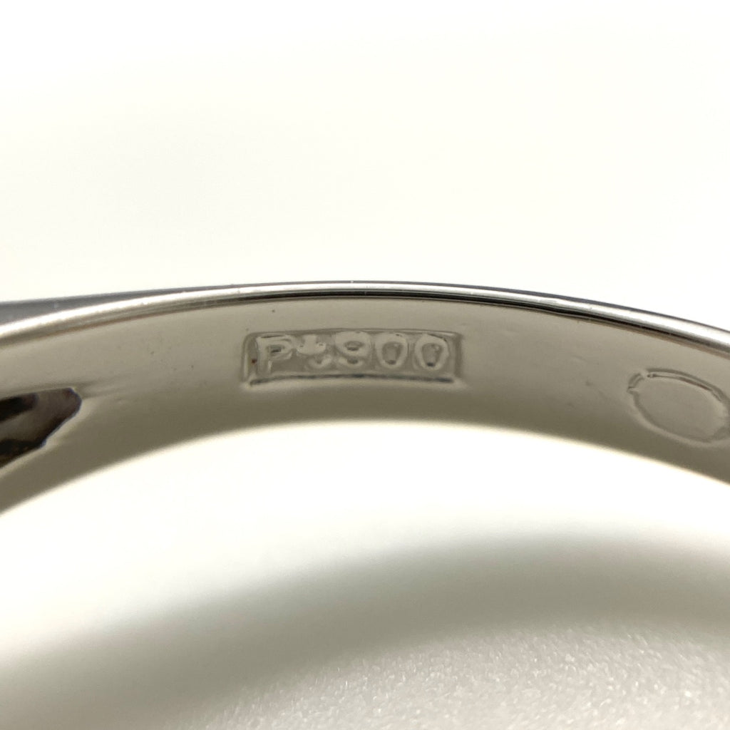 ピンクサファイア デザインリング プラチナ 指輪 メレダイヤ リング 12.5号 Pt900 ピンクサファイア ダイヤモンド レディース 【中古】nbjwl