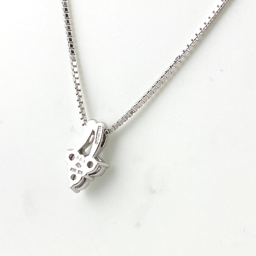サミスターダイヤ SAMISTAR-D ダイヤモンド デザインネックレス WG ホワイトゴールド ペンダント ネックレス K18 WG ダイヤモンド レディース 【中古】brjwl