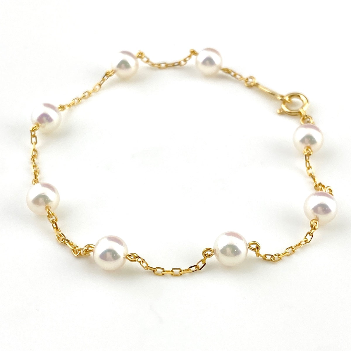 バイセル公式】ミキモト パール デザインブレスレット YG イエロー